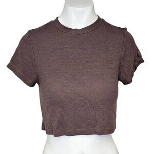 SET Active Women's Ribbed Modal Cropped T-Shirt  Size Small